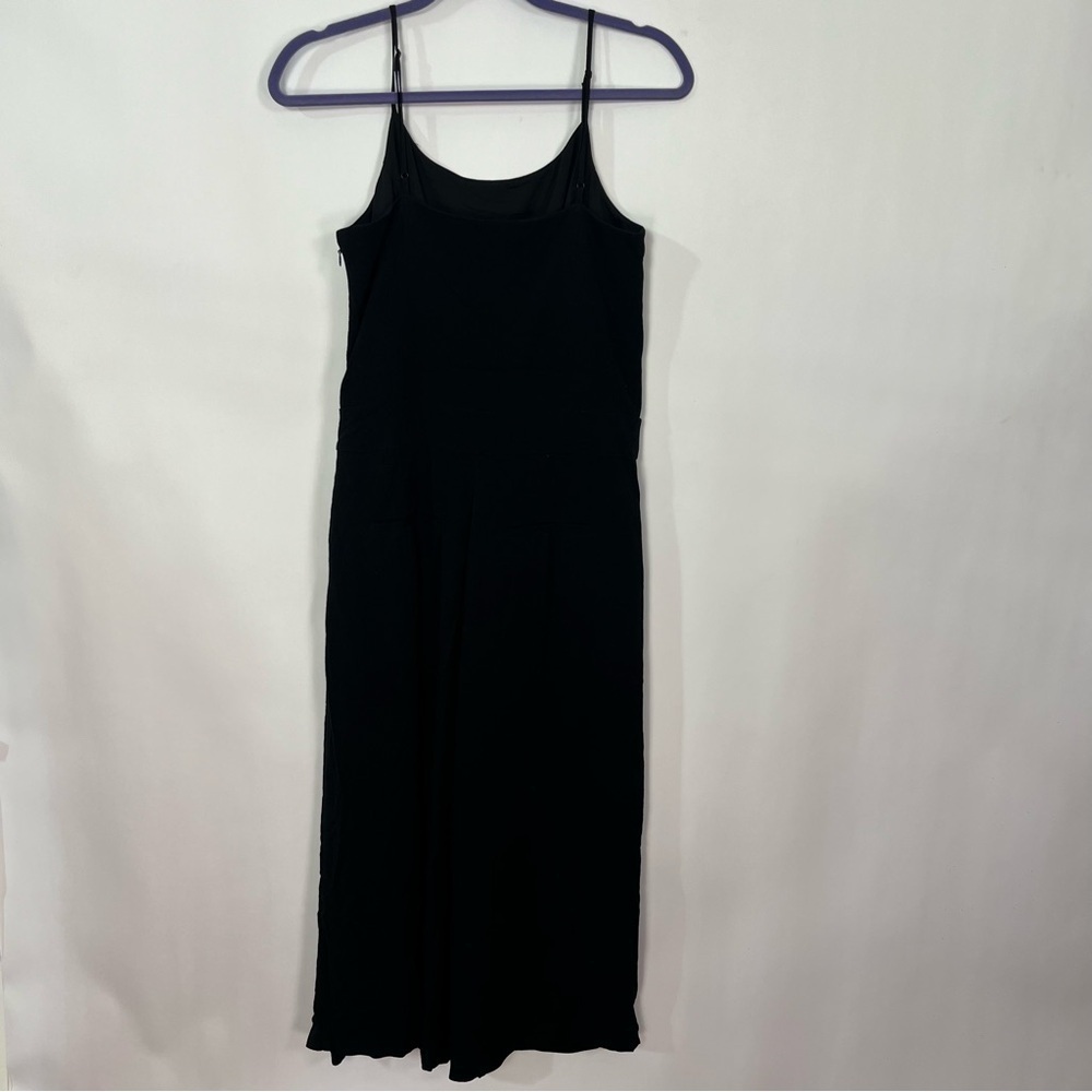 1.State Black Sleeveless Spaghetti Strap Cropped Capri Jumpsuit Pants Suit Sz S